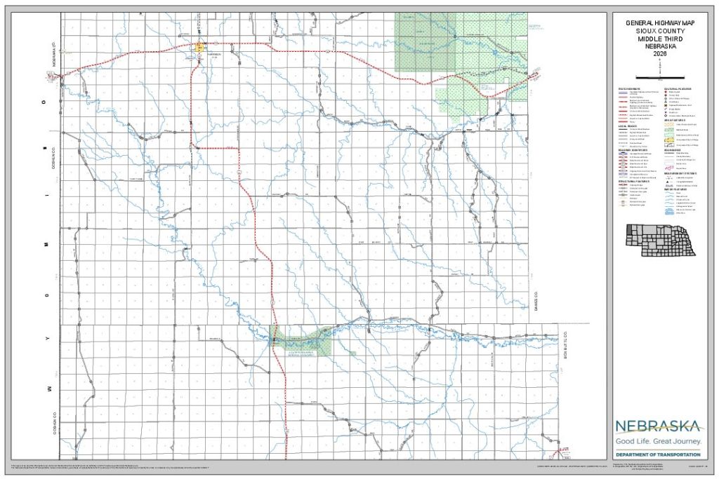 Sioux County Road Map thumbnail, Middle