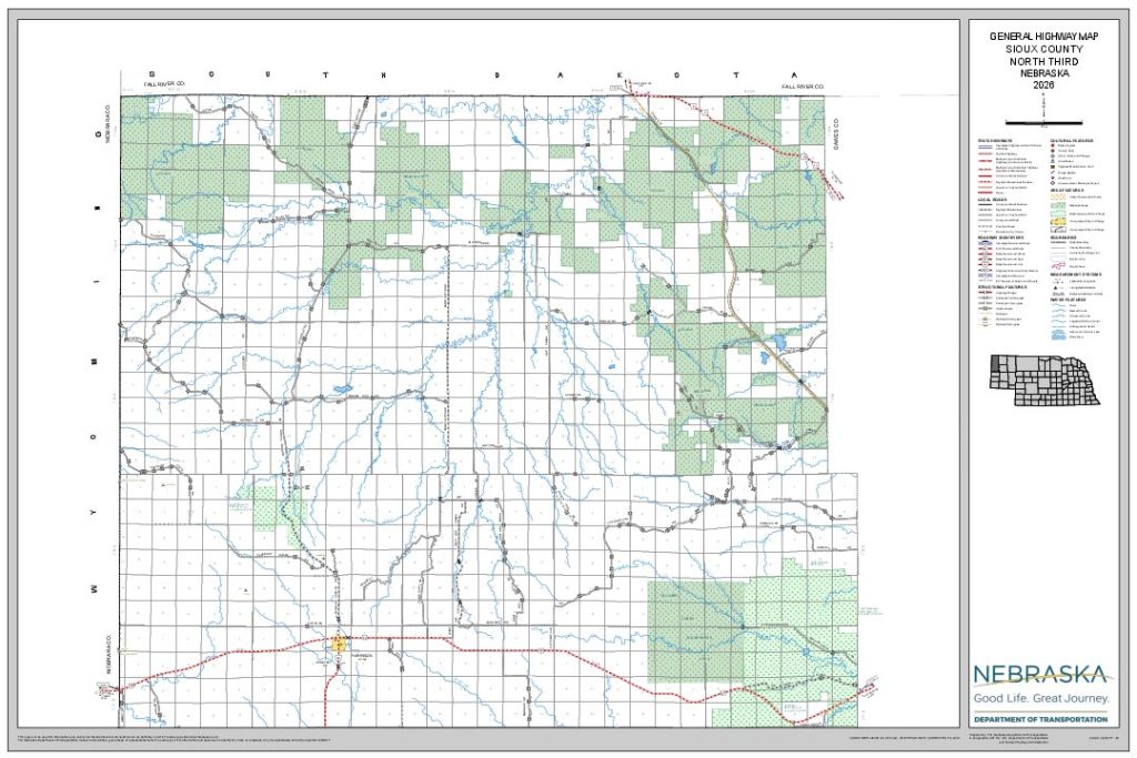 Sioux County Road Map thumbnail, North