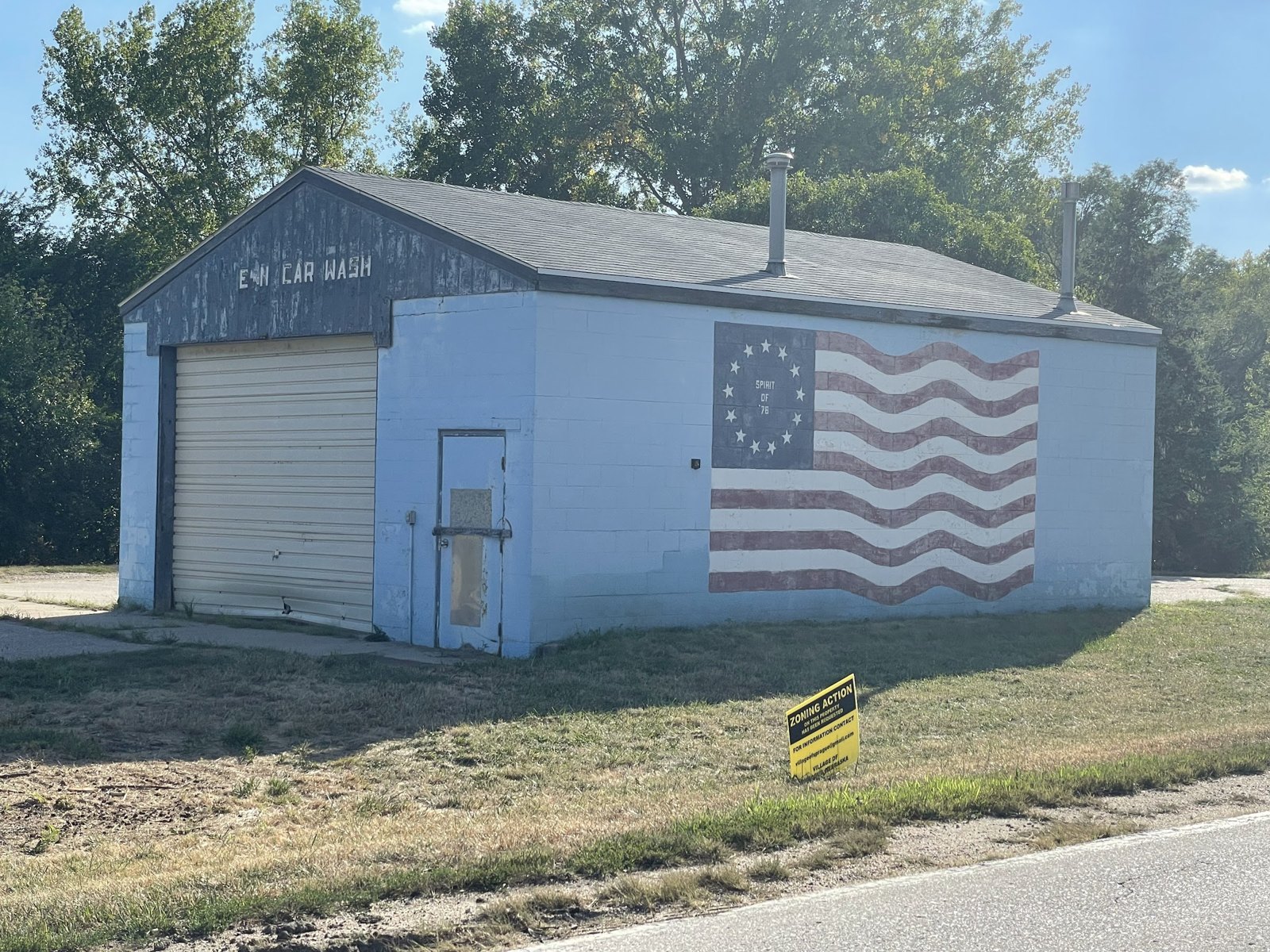 Flag mural, Sprague, Nebraska Flag mural, Sprague, Nebraska