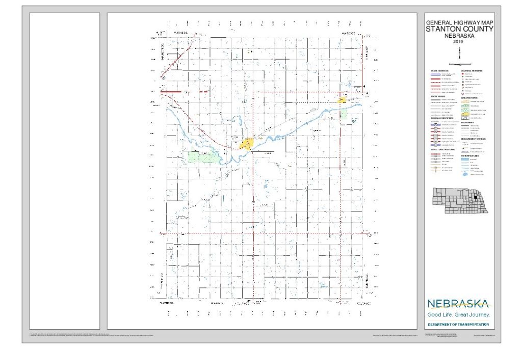 Stanton County Road Map thumbnail