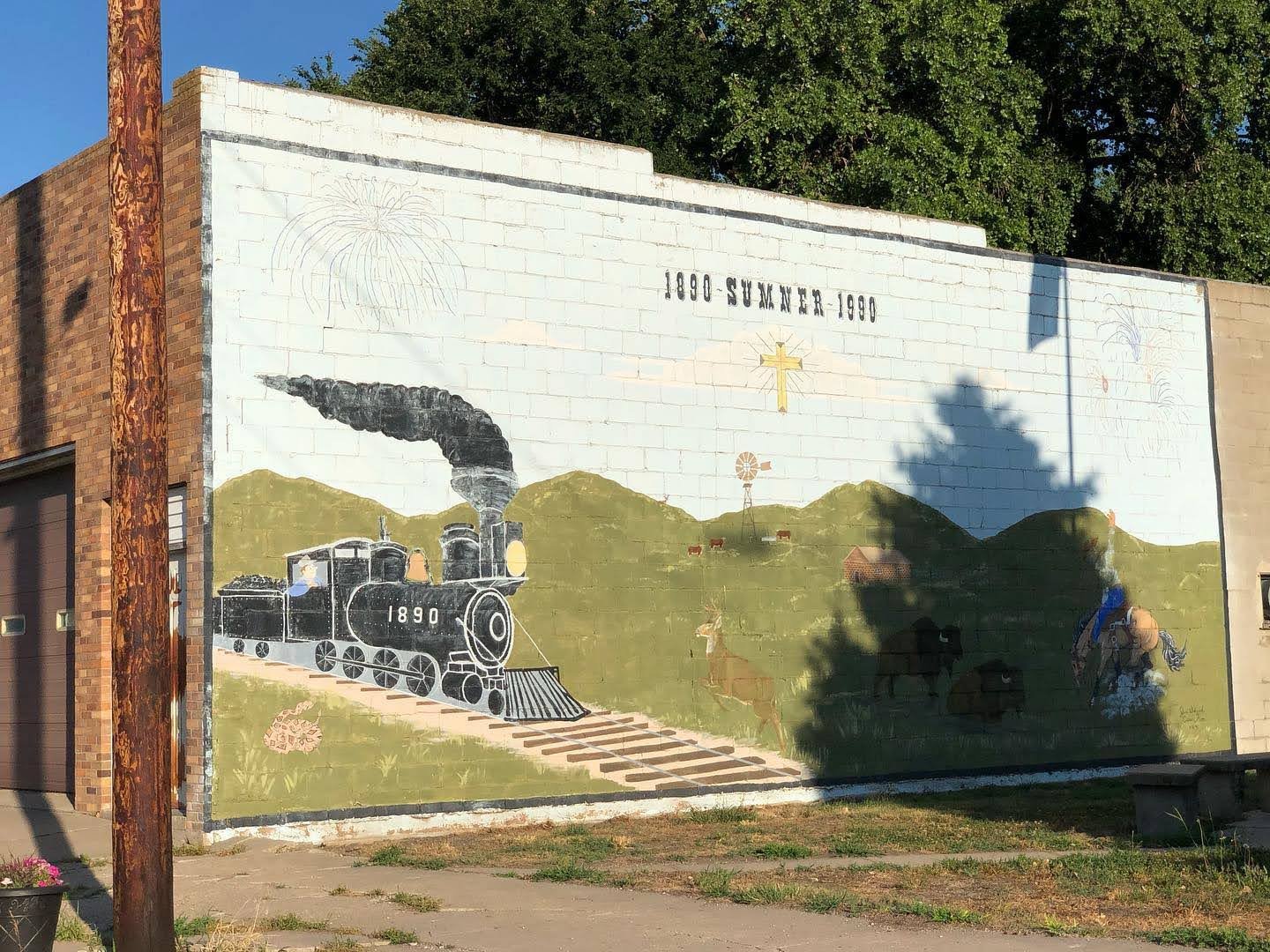 Train mural, Sumner, Nebraska