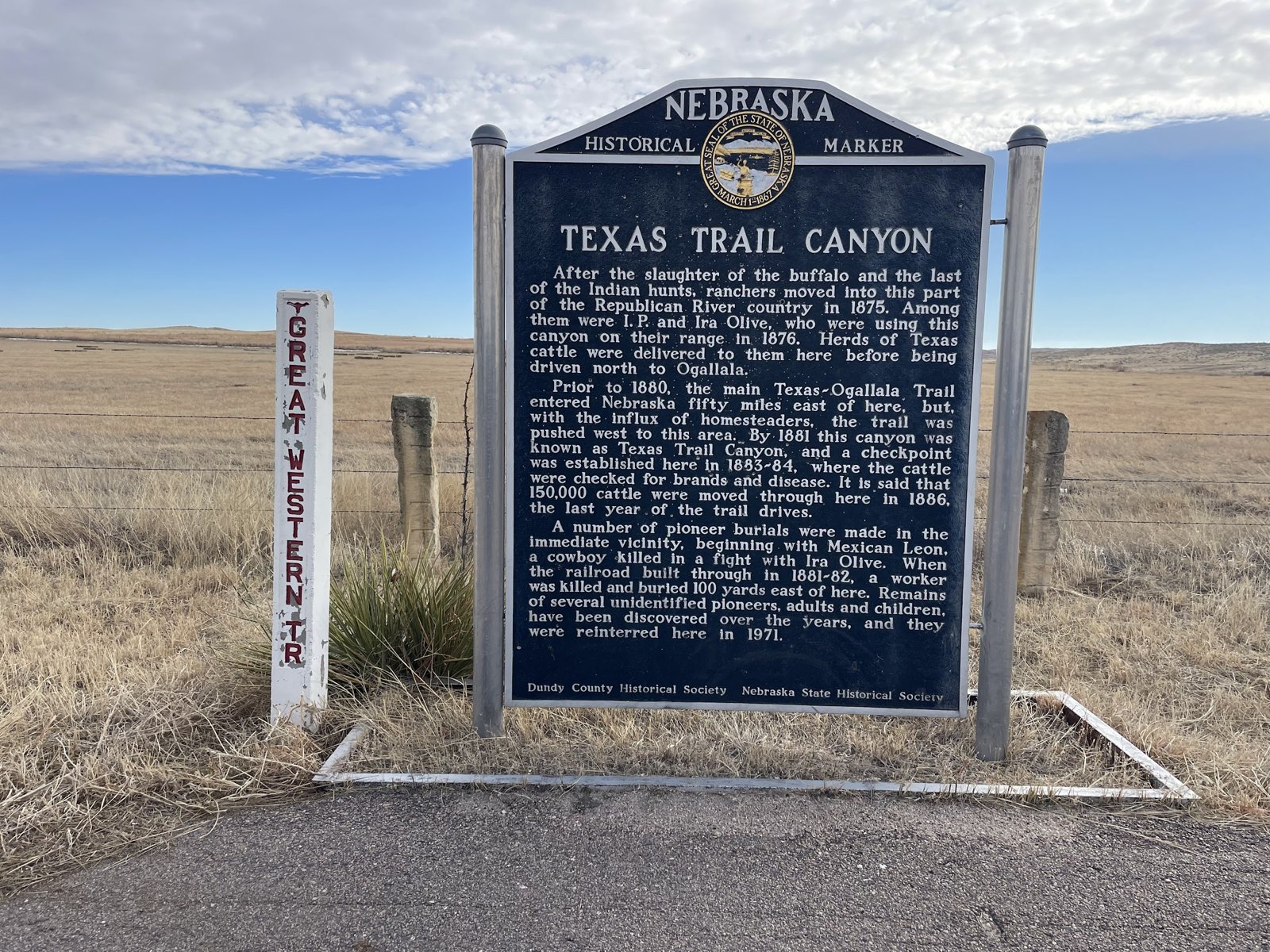 Texas Trail Canyon Historical Marker Texas Trail Canyon Historical Marker