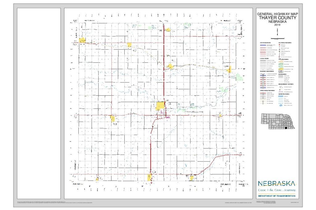 Thayer County Road Map thumbnail