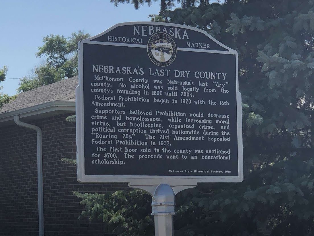 Nebraska’s Last Dry County historical marker, Tryon, Nebraska Nebraska's Last Dry County historical marker, Tryon, Nebraska