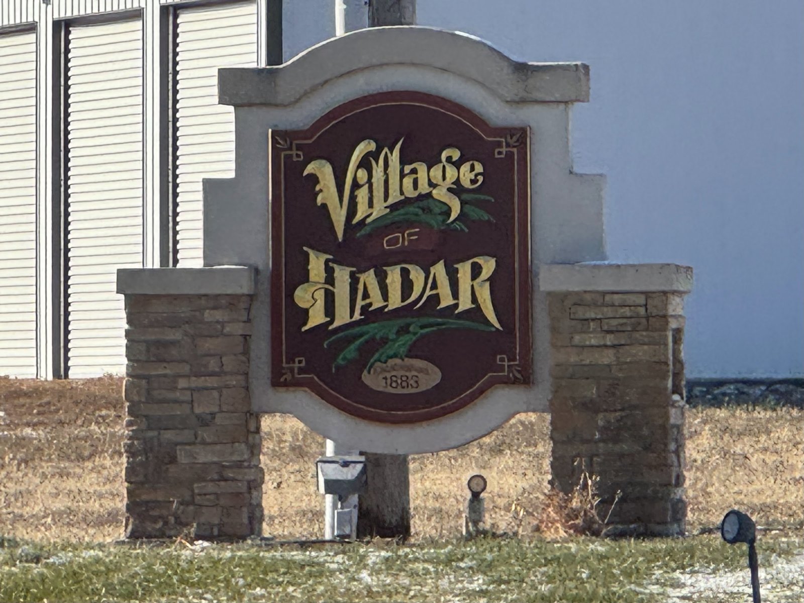 Village of Hadar sign, Hadar, Nebraska