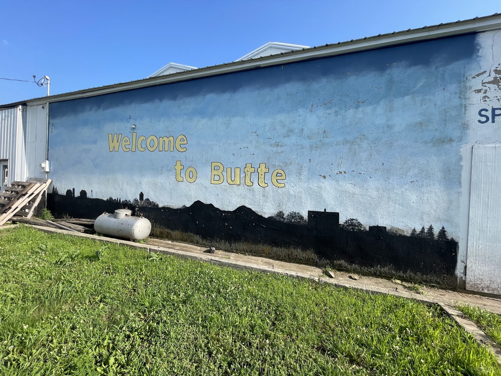 Welcome to Butte mural, Butte, Nebraska