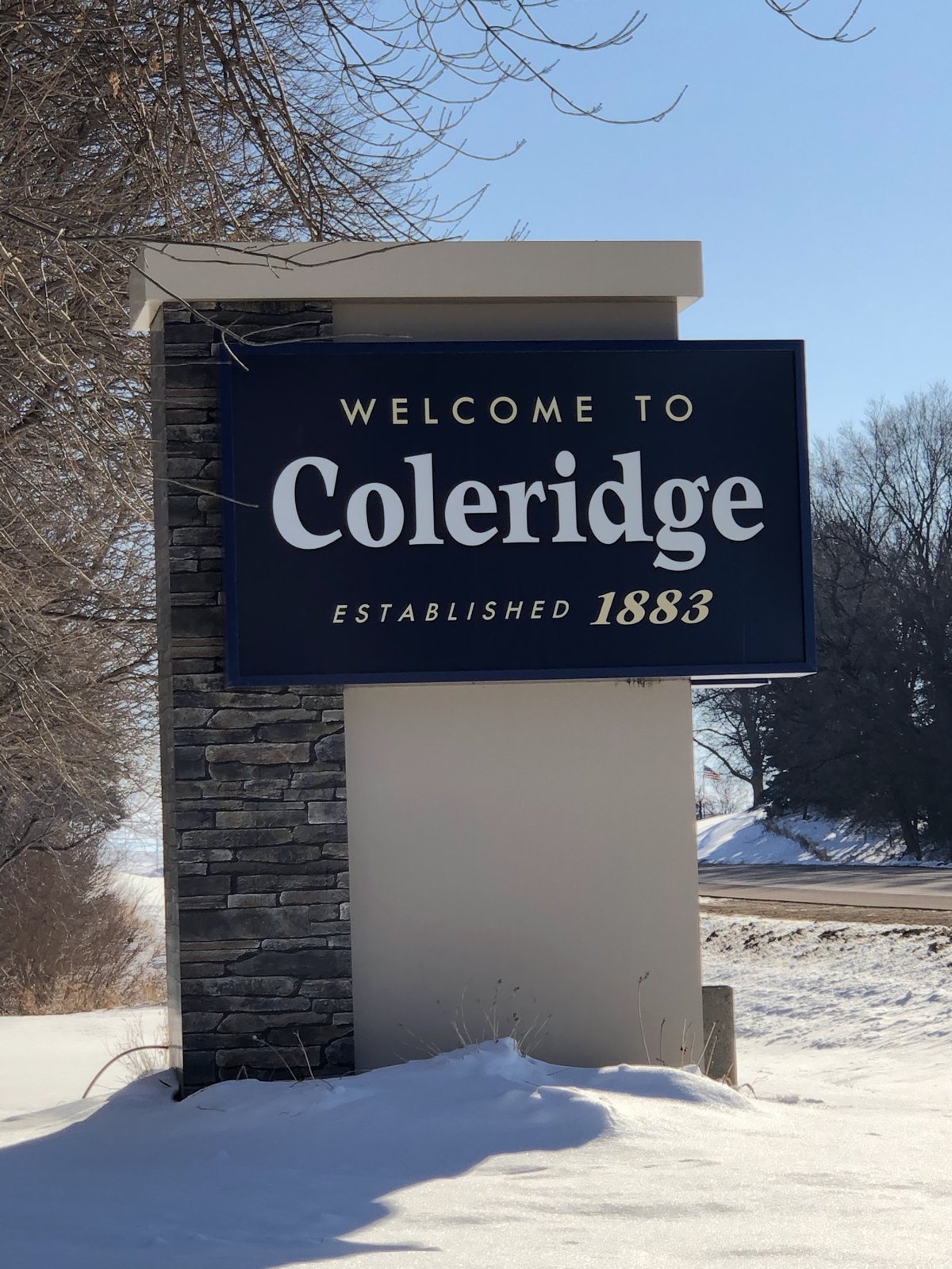 Welcome to Coleridge sign, Coleridge, Nebraska Welcome to Coleridge sign, Coleridge, Nebraska