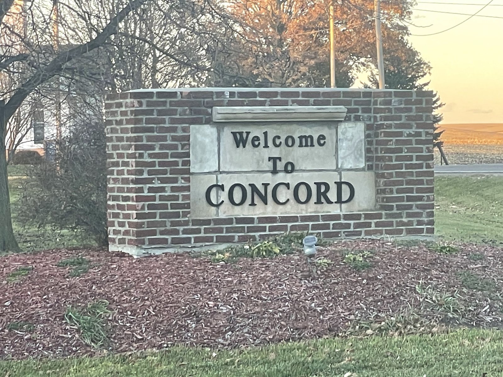 Welcome to Concord sign, Concord, Nebraska