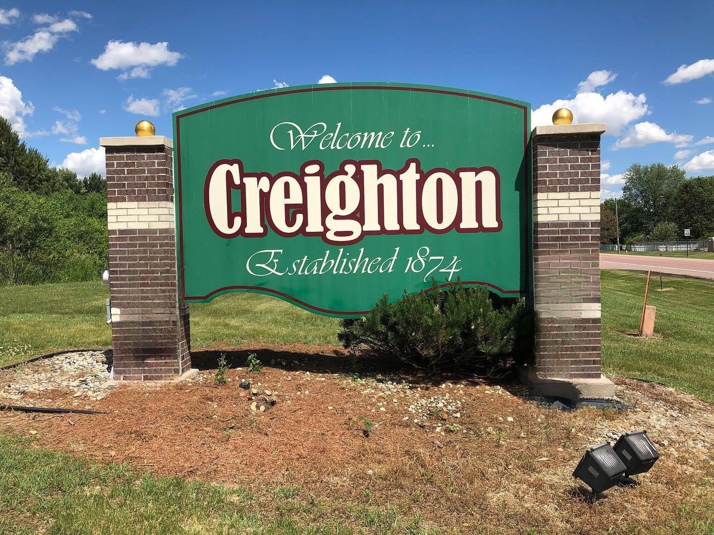 Welcome to Creighton sign, Creighton, Nebraska Welcome to Creighton sign, Creighton, Nebraska