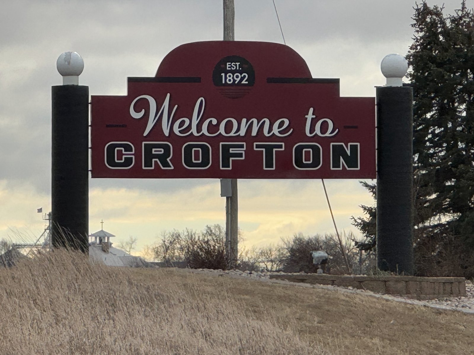 Welcome to Crofton sign, Crofton, Nebraska