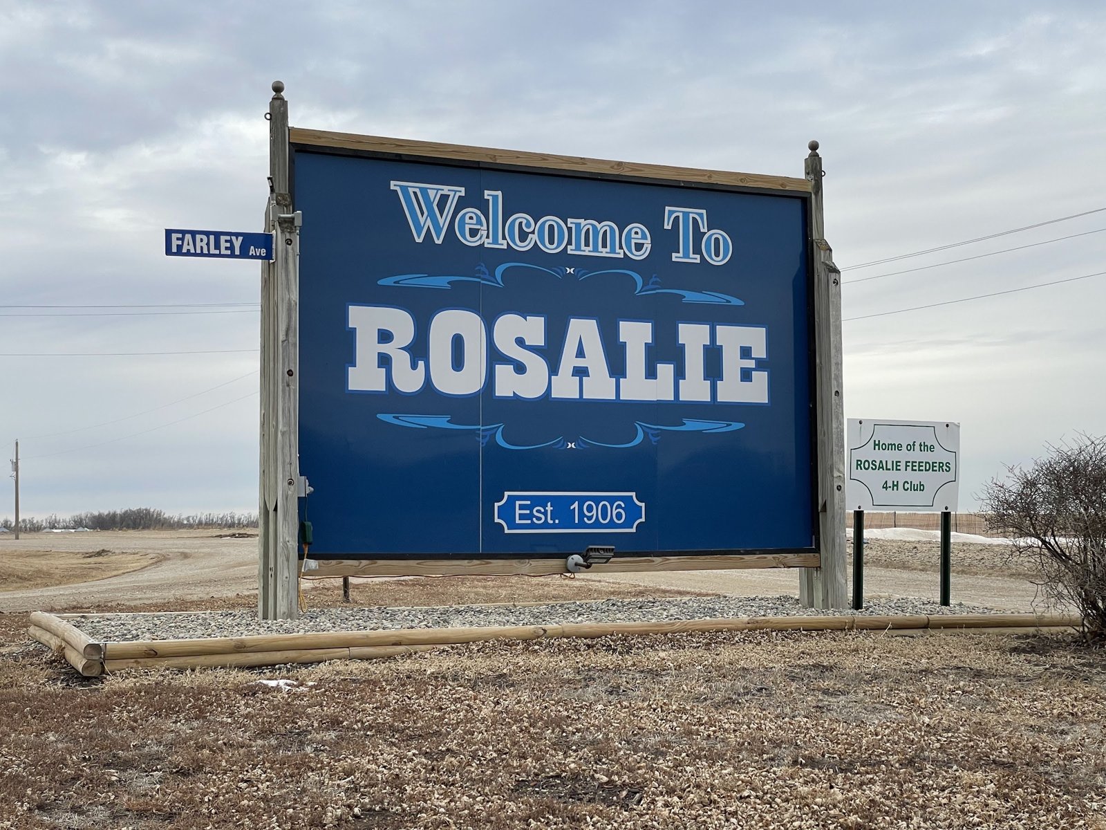 Welcome to Rosalie sign, Rosalie, Nebraska Welcome to Rosalie sign, Rosalie, Nebraska
