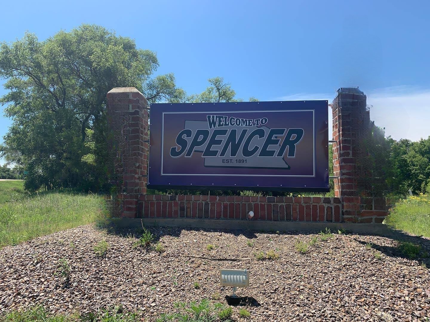 Welcome to Spencer sign, Spencer, Nebraska Welcome to Spencer sign, Spencer, Nebraska