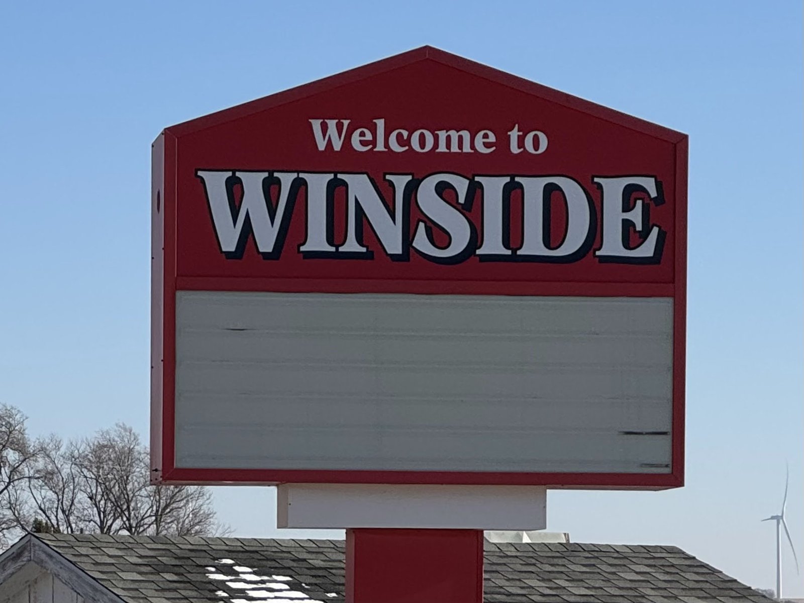 Welcome to Winside sign, Winside, Nebraska Welcome to Winside sign, Winside, Nebraska