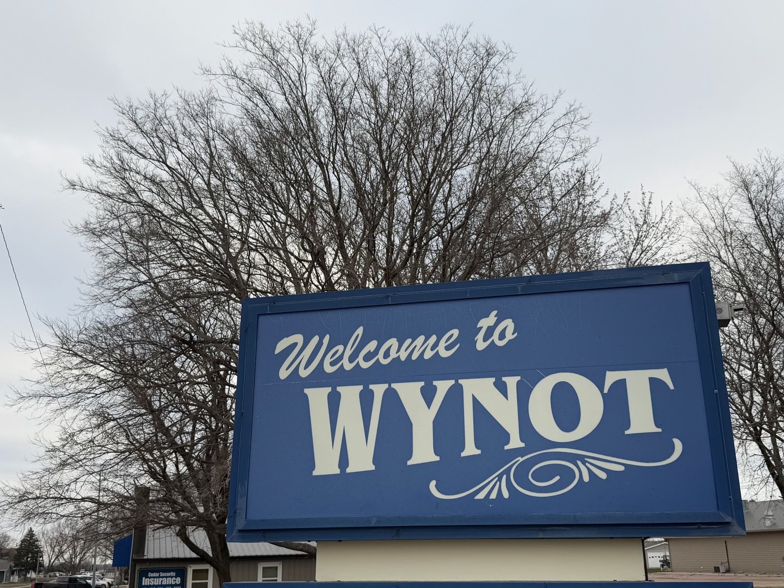 Welcome to Wynot sign, Wynot, Nebraska