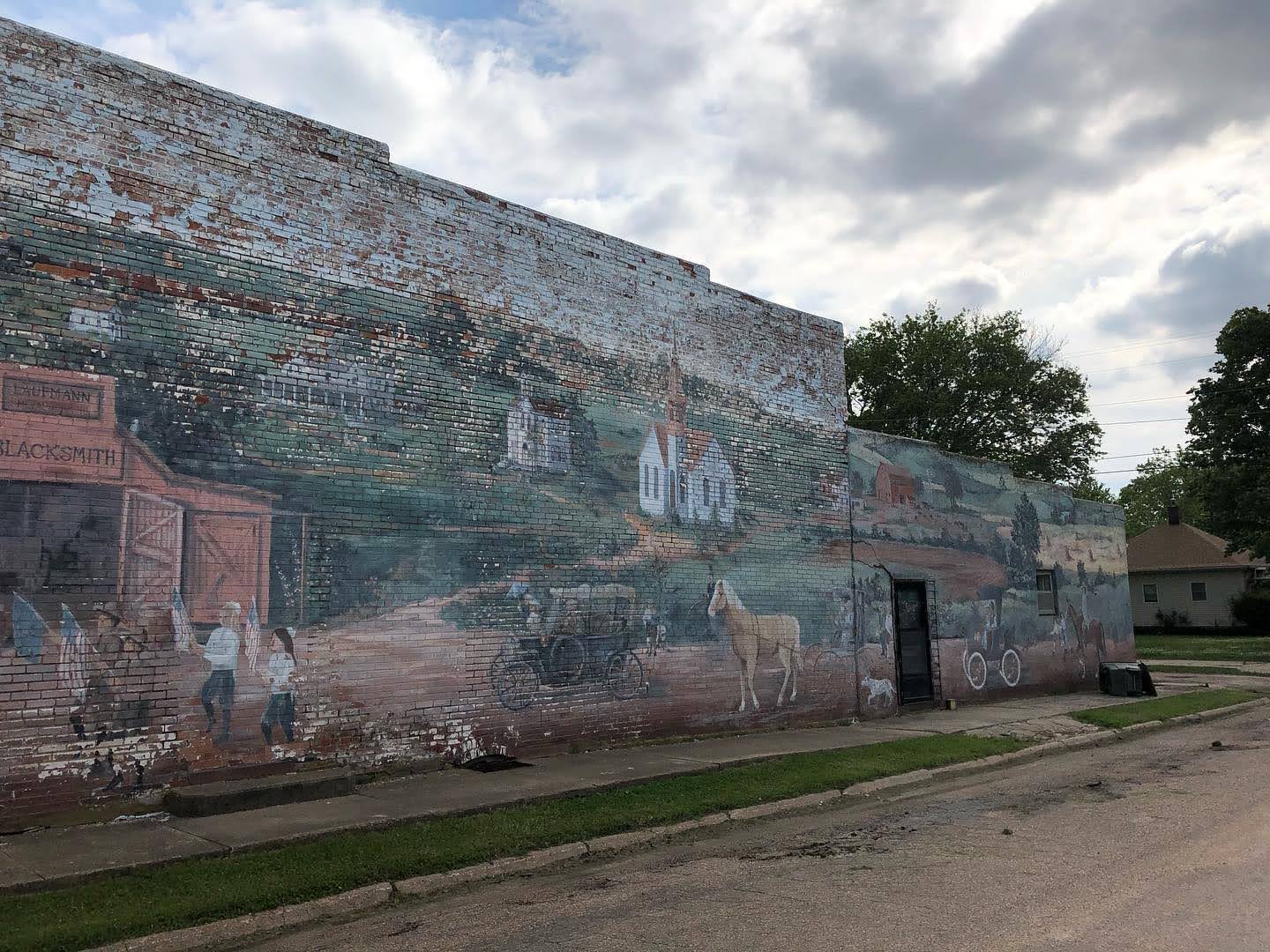 Town history mural, Western, Nebraska Town history mural, Western, Nebraska