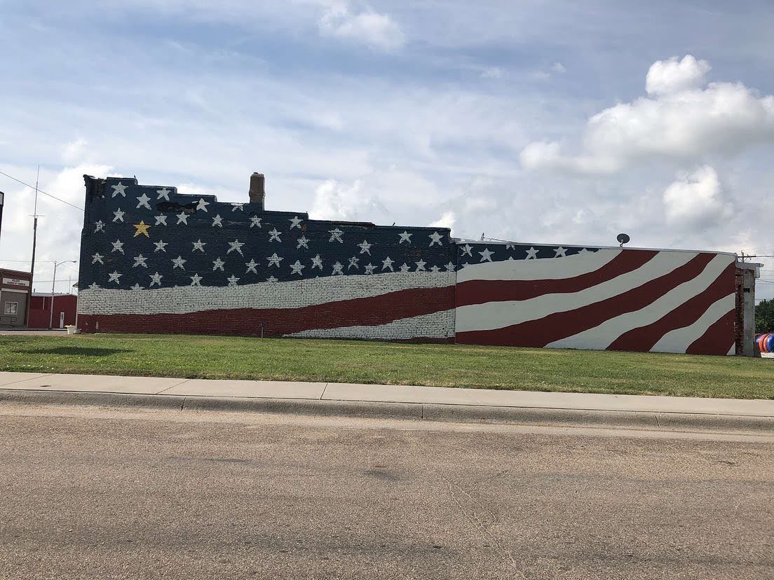 American flag mural, Wilcox, Nebraska American flag mural, Wilcox, Nebraska